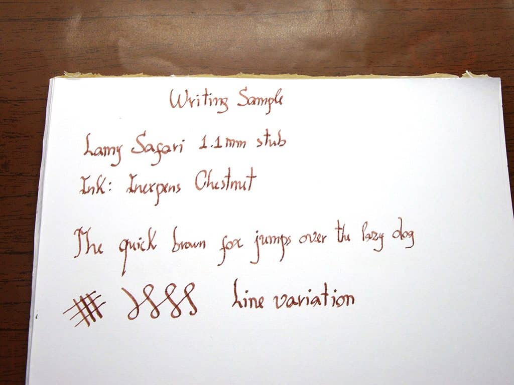 Lamy-1.1mm-Stub-Writing-Sample