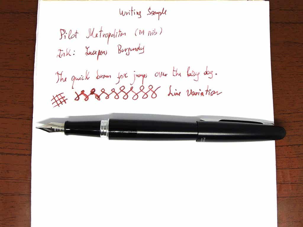Pilot-Metropolitan-Fountain-Pen-Writing-Sample