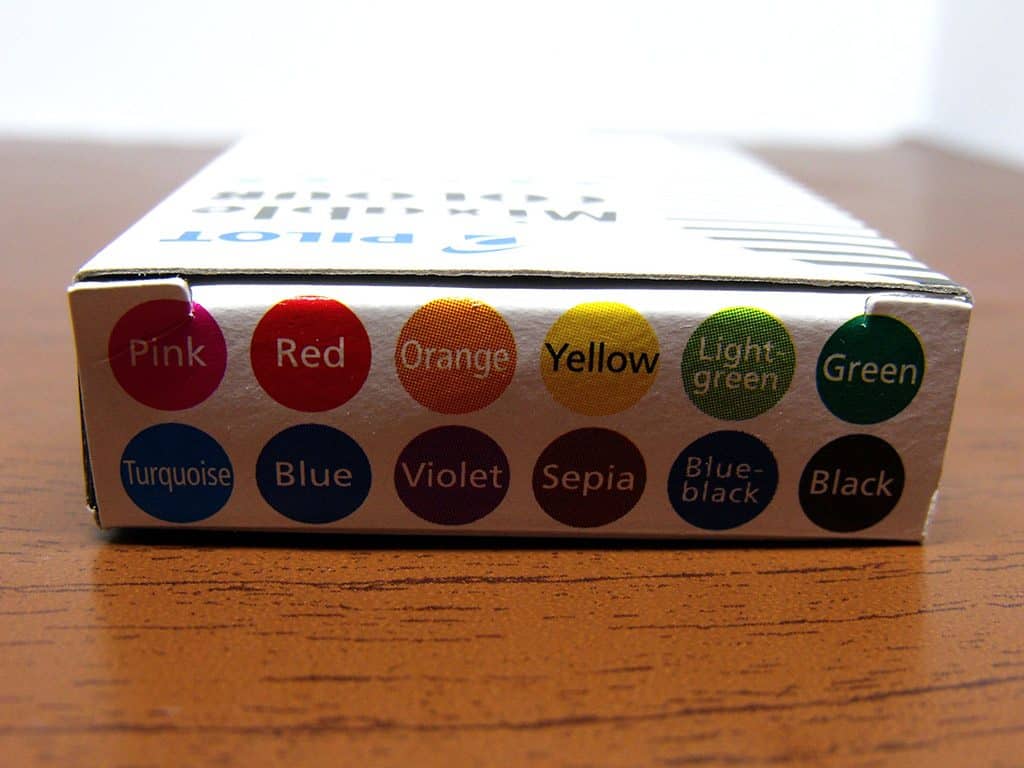 12-Colors-Pilot-Parallel-Cartridges-Box