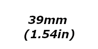 39mm (1.54in)