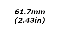 61.7mm (2.43in)