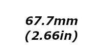 67.7mm (2.66in)