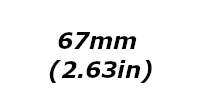 67mm (2.63in)