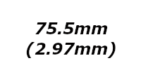 75.5mm (2.97mm)