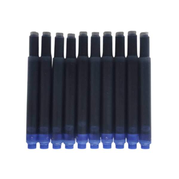 Pack of 10 Blue Deluxe Ink Cartridges For 3.4mm Fountain Pens