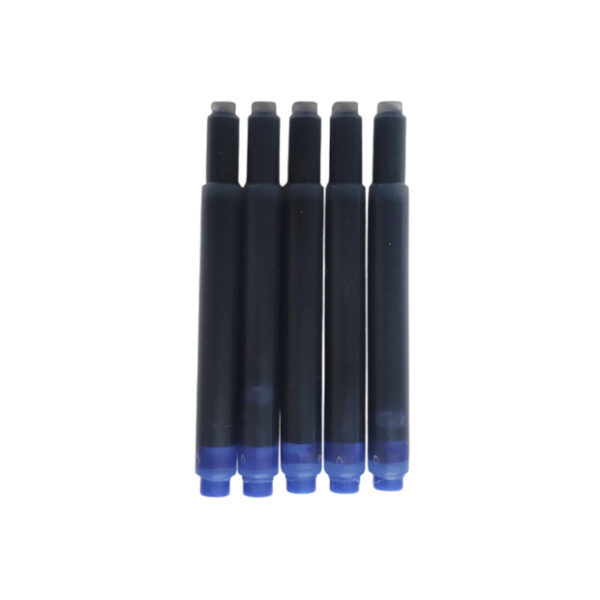Pack of 5 Royal Blue Deluxe Ink Cartridges For 3.4mm Fountain Pens